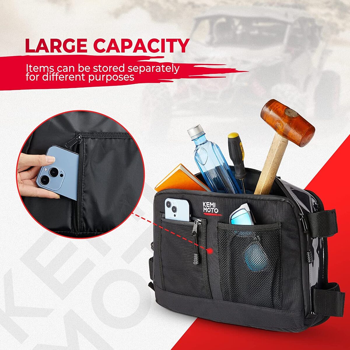 Kemimoto Can-Am Maverick X3 Rear & Roof Storage Bags