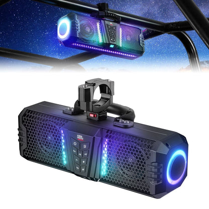 Kemimoto Midnight 40B 16'' 2-Speaker Louder RGB UTV Sound Bar