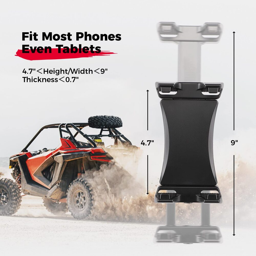 Kemimoto Phone Holder 720° Adjustable 4.7"-13" Clamps