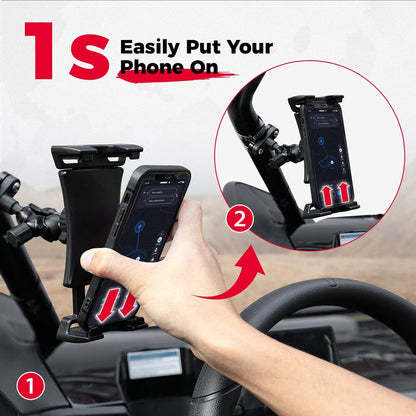 Kemimoto Phone Holder 720° Adjustable 4.7"-13" Clamps