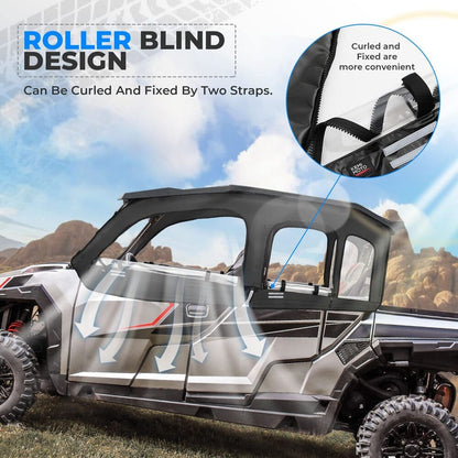 Kemimoto Polaris General XP 4 1000 Soft Cab Enclosure & Rear Windshield