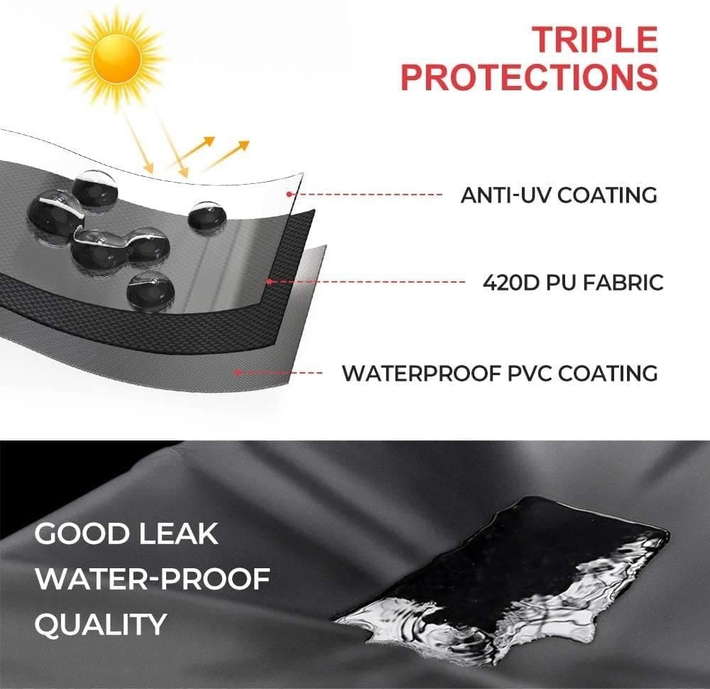 Kemimoto Polaris Ranger 4-Seat 420D Waterproof Cover