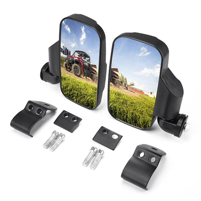 Kemimoto Polaris Ranger XP 1000 Adjustable Break Away Side Mirrors & Under Seat Storage Box