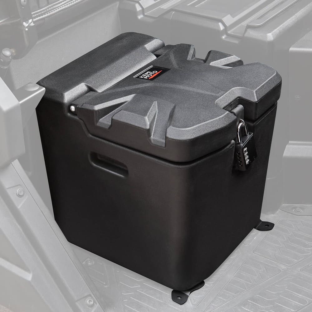 Kemimoto Polaris Ranger XP 1000 Adjustable Break Away Side Mirrors & Under Seat Storage Box