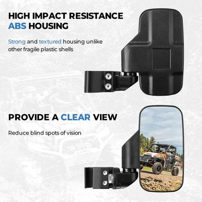Kemimoto Polaris Ranger XP 1000 Adjustable Side Mirrors & Under Seat Storage Box