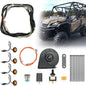 Kemimoto '17-'24 Polaris Ranger XP 1000 Crew Turn Signal Kit & Seat Cover & Side Mirrors