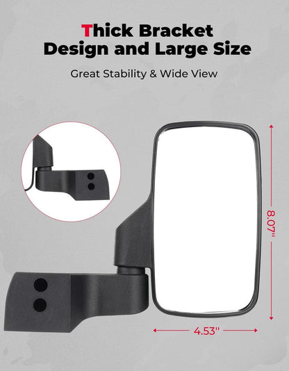 Kemimoto Polaris Ranger XP 1000 Door Mounted Side View Mirrors 1 Pair
