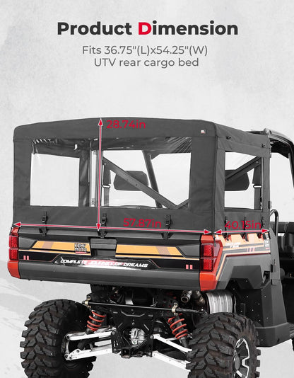Kemimoto Polaris Ranger XP 1000 UTV Soft Cargo Camper Bed Cover Rack