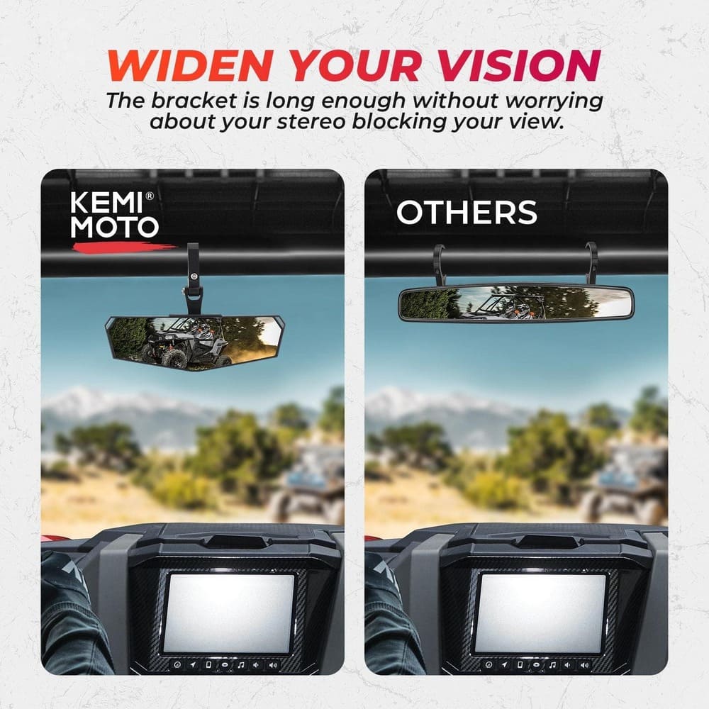 Kemimoto Polaris RZR 1.5-2" Rear View Mirror