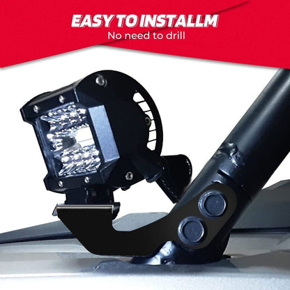 Kemimoto Polaris RZR LED Light Mount A-Pillar Mount Light Bracket - 2 Packs