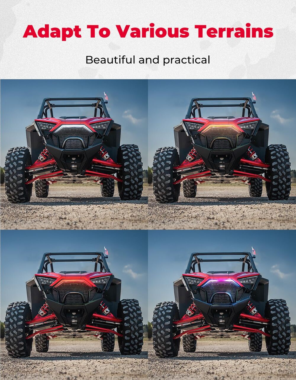 Kemimoto Polaris RZR PRO XP/4 RGB Turn Signal Light, Fang Light
