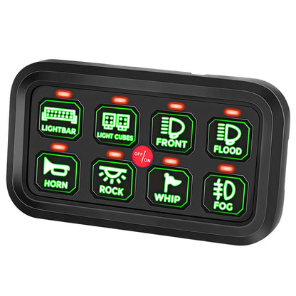 Kemimoto Polaris RZR UTV 12-24V 8 Gang Switch Panel