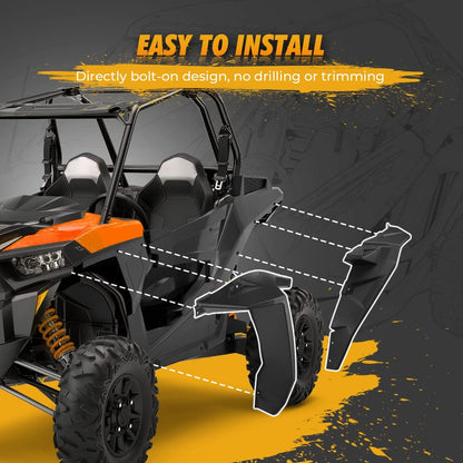 Kemimoto Polaris RZR XP 1000/4 Fender Flares 8.5" Mud Flap