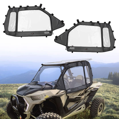 Kemimoto Polaris RZR XP 1000 Cab Enclosures 2 Soft Upper Doors 3-in-1 Flip Windshield