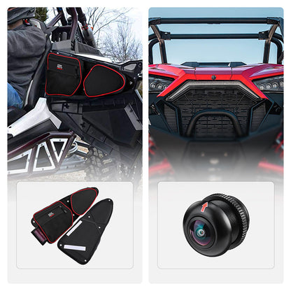 Kemimoto Polaris RZR XP 1000 Front Side Door Bags & Front Camera