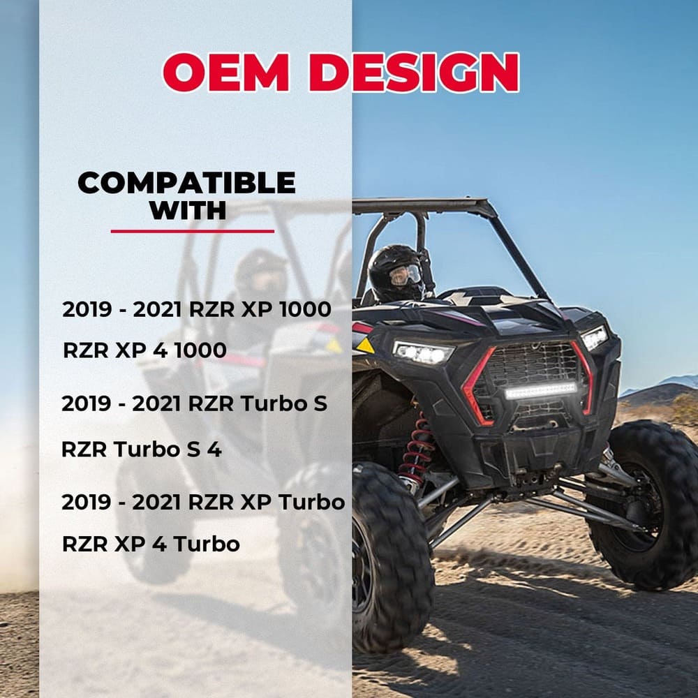 Kemimoto Polaris RZR XP 1000/Turbo Front Lower Mesh Grill Radiator Guards