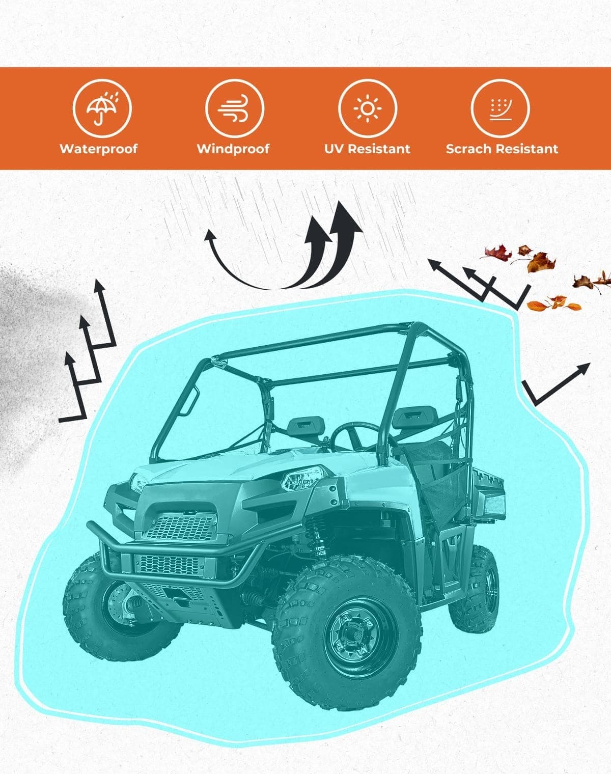Kemimoto 2-3 Seater UTV Cover