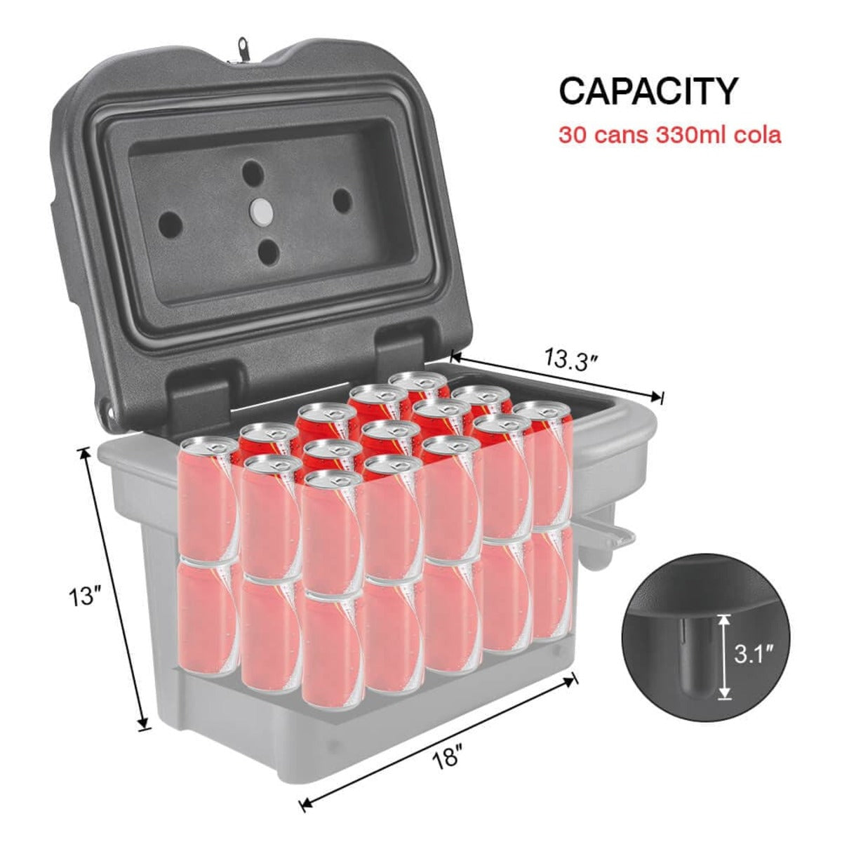 Kemimoto Ranger XP 1000 Cargo Storage Box & Under Seat Storage Box