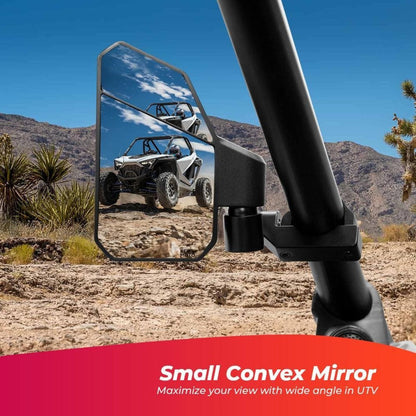 Kemimoto RZR Polaris Can Am Maverick X3 UTV 1.6"-2" Side Mirrors for Pioneer