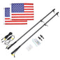 Kemimoto Can-Am Defender 366 Colors 2Pcs 3FT Spiral Whip Light with RF Remote Control