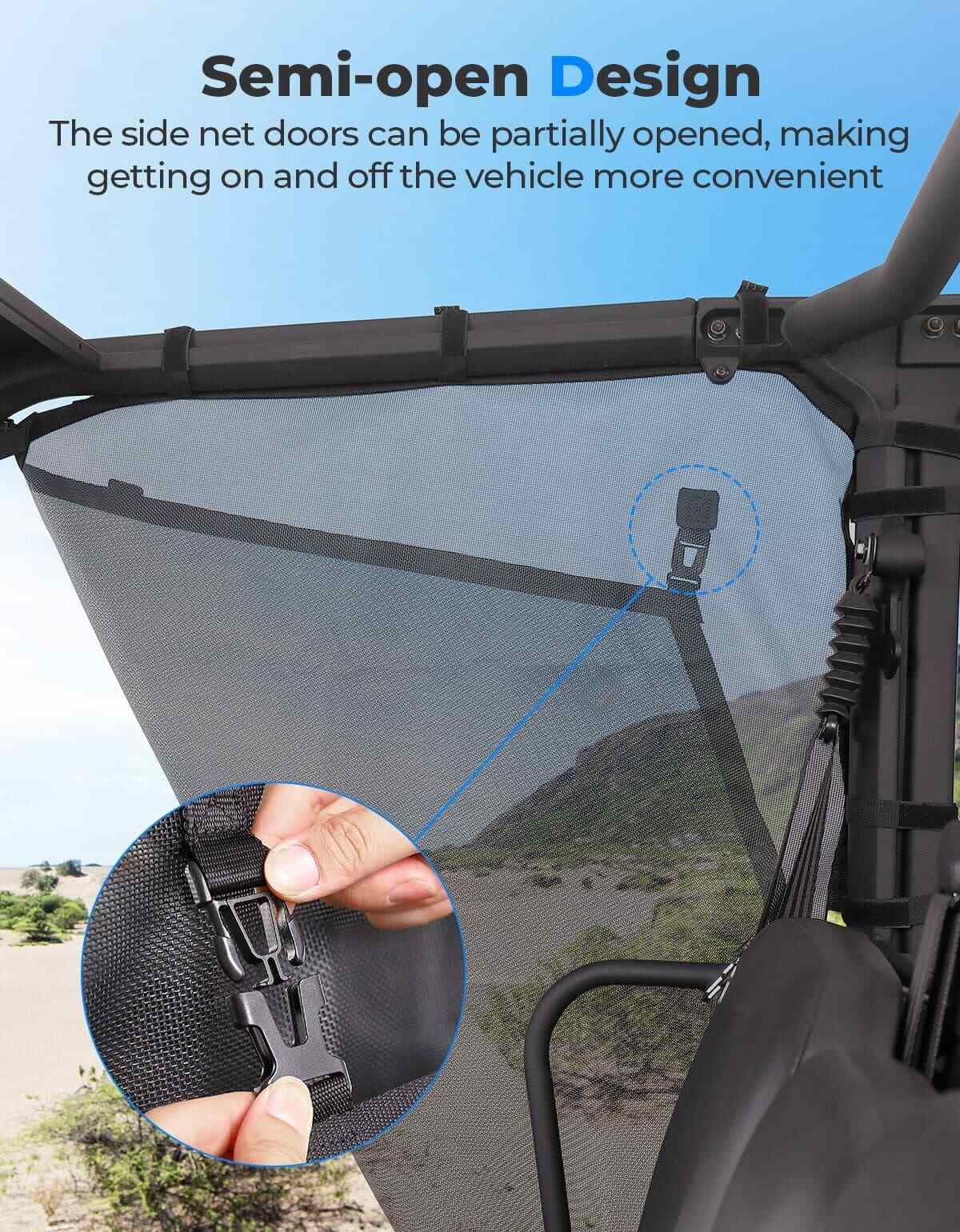 Kemimoto Tracker 800SX Crew Side Window Net Doors