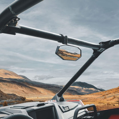 Kemimoto Upgraded UTV Rear View Mirror for 1.6"-2" Roll Bar Mount