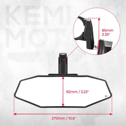 Kemimoto Upgraded UTV Rear View Mirror for 1.6"-2" Roll Bar Mount
