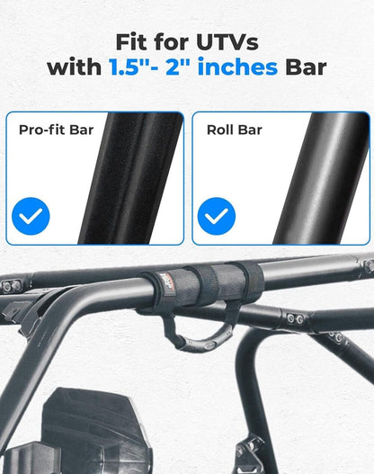 Kemimoto UTV Grab Handles 1.5"/2" Round Bar Cage - 4 Packs