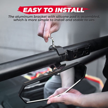 Kemimoto UTV Rear View Mirror for 1.6"-2" Roll Bar Cages