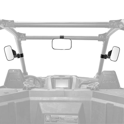 Kemimoto UTV Side Mirrors & Center Mirror with 1.6"/2" Roll Bar Cage