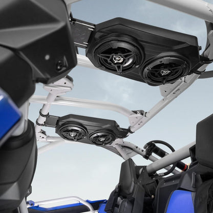 Kemimoto UTV Sound System 6.5" Speakers Overhead Stereo Bluetooth Fits Roll Cages