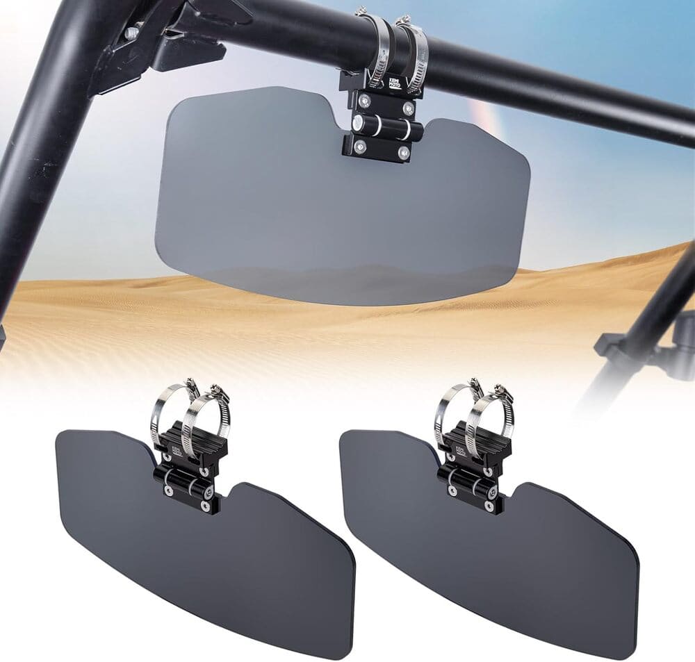 Kemimoto UTV Sun Visor Fit 1.5-2 in Roll Bars UTV Side X Side with Windshield