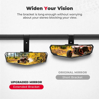 Kemimoto UTV Upgraded 1.75"-2" Convex Mirror