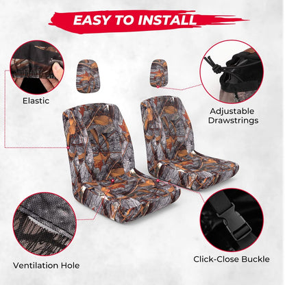 Kemimoto Yamaha Rhino 450/ 660/ 700 UTV Heavy Duty Camo Seat Covers