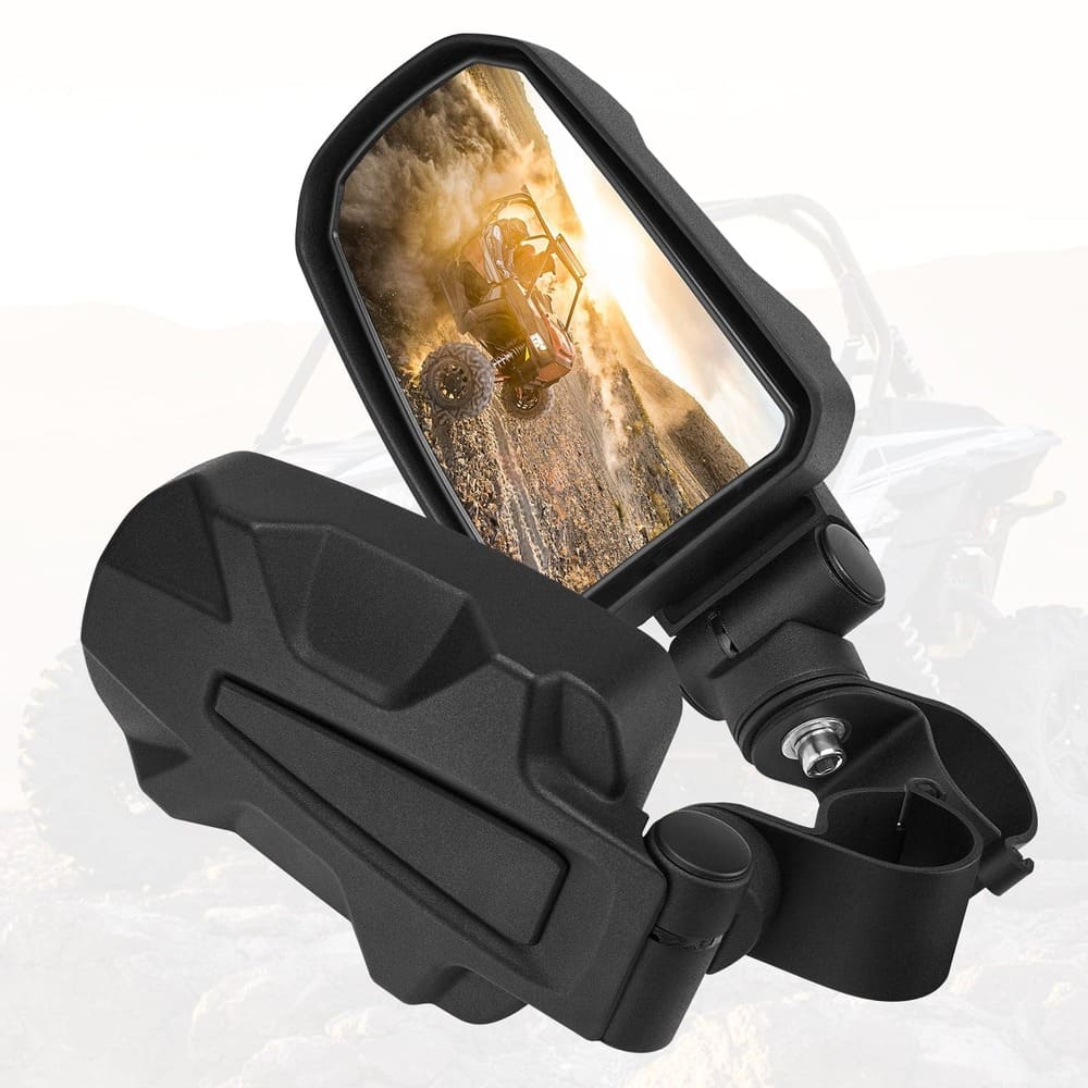 Kemimoto Yamaha Rhino Adjustable Side View Convex Mirror for 1.75" Roll Cage