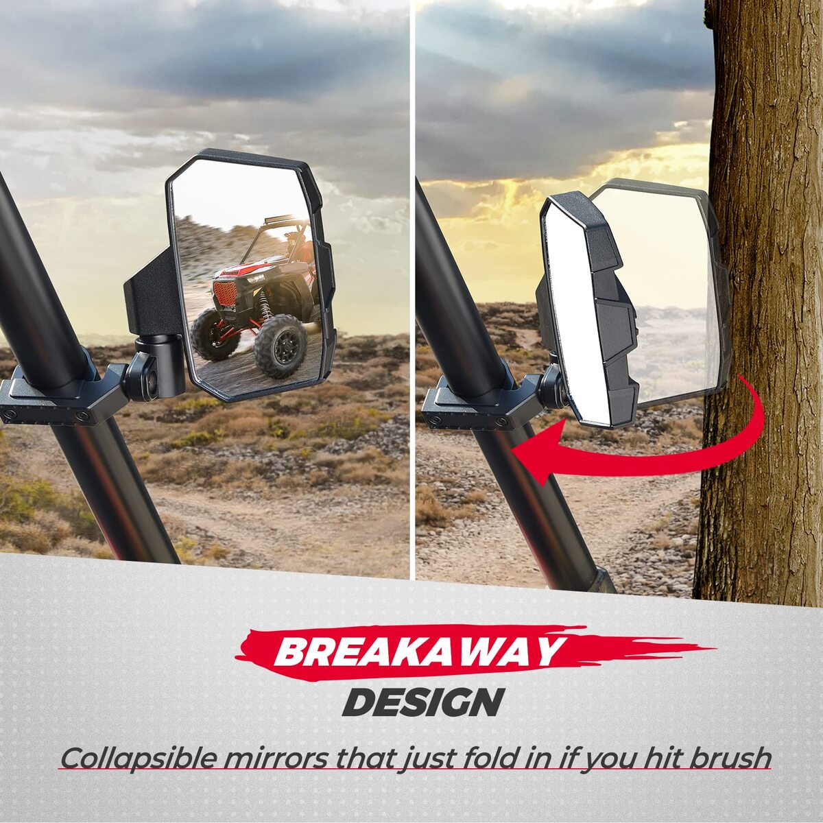 Kemimoto Yamaha Rhino UTV Side Mirrors