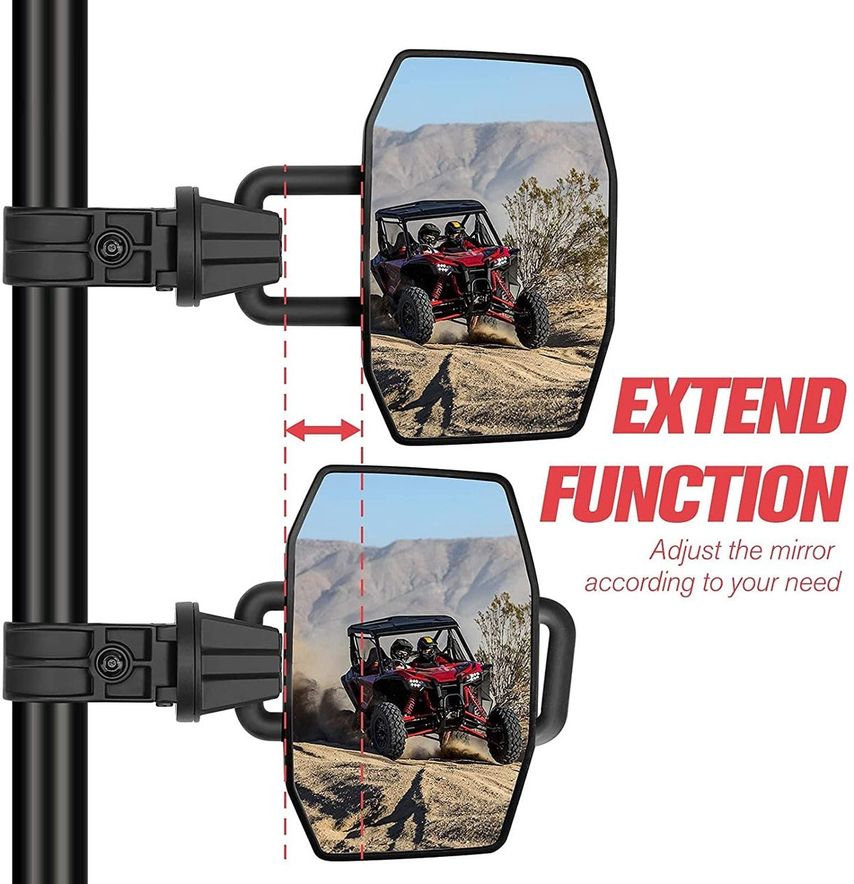 Kemimoto Yamaha Wolverine/Viking UTV Side View Mirrors