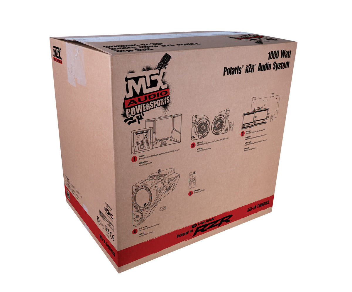 MTX Audio '14+ Polaris RZR 3-Speaker Audio System