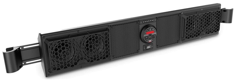 MTX Audio Kawasaki Teryx/Mule Bluetooth Overhead Audio Sound Bar with 2-Channel Amplifier & 2 Roll Cage Speaker System