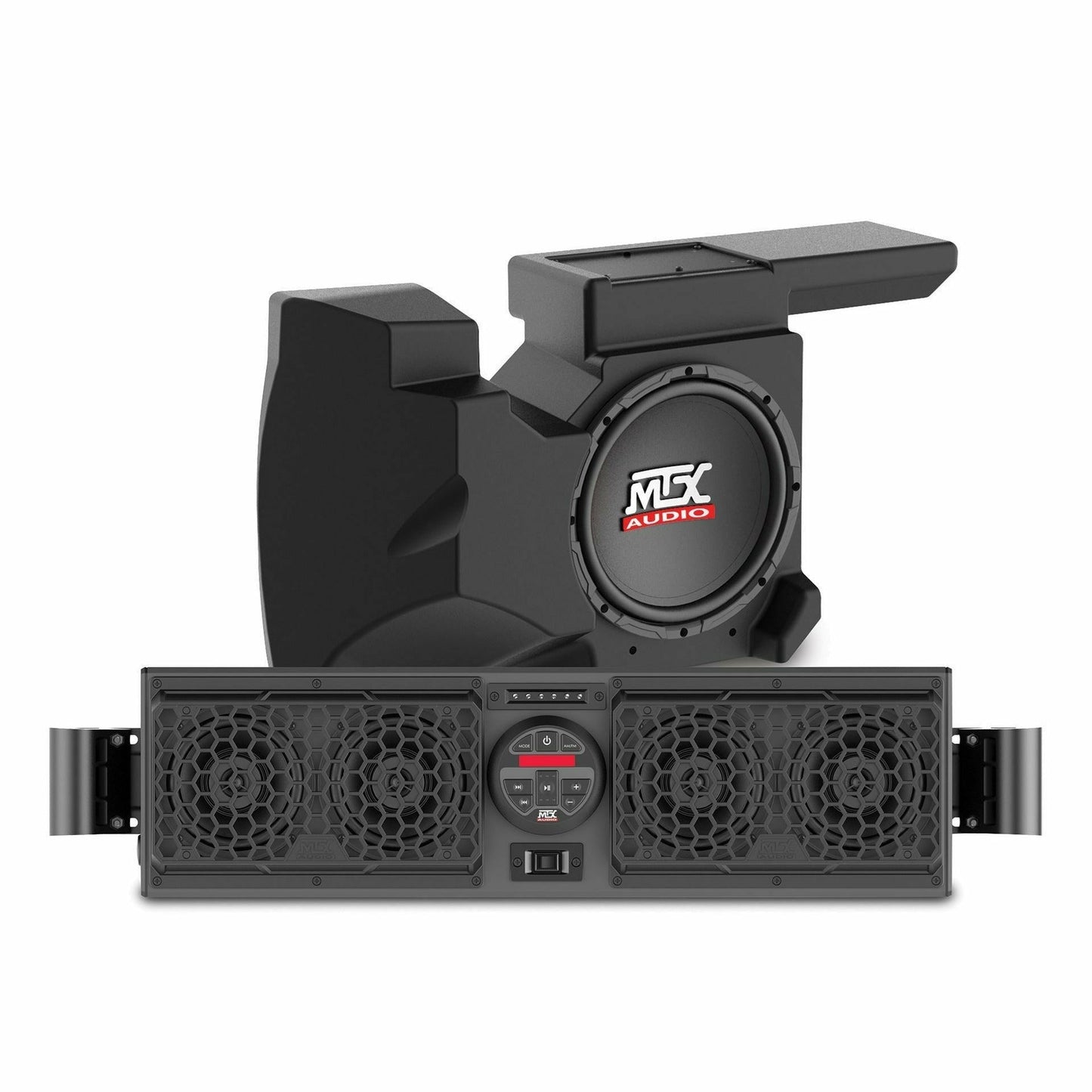 Polaris RZR Bluetooth Overhead Sound Bar and Amplified Subwoofer