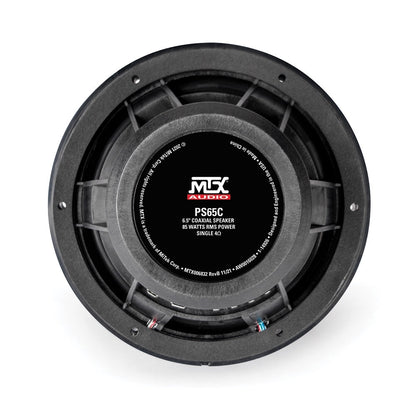 MTX Audio PS65C 6.5” 85-Watt RMS 4Ω Coaxial Speaker Pair IP-67 Rated with RGB Lighting and Customizable Grille