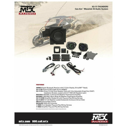 Can Am X3 Stage 3 Audio System
