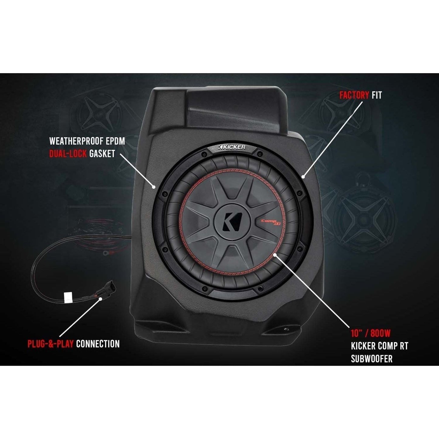 Polaris RZR Pro / Turbo R Ride Command A-Spec 5 Speaker Plug-&-Play System