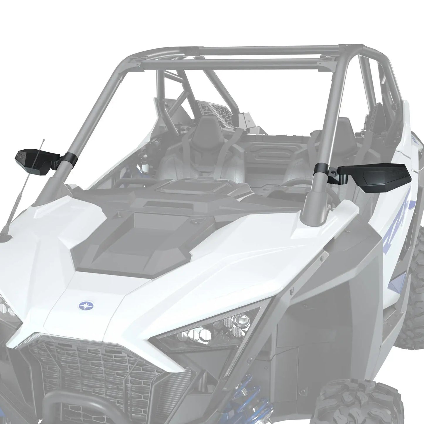Polaris RZR Side View Adjustable Folding Mirrors Rops Mounted - Set of 2