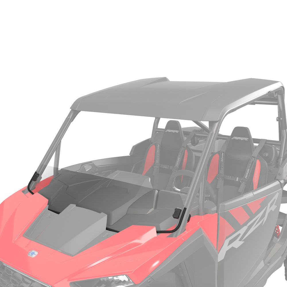 Polaris RZR XP 1000 Lock & Ride Half Windshield - Hard Coat Poly