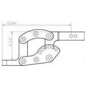 2.5" Black Anodized Hitch Receiver 10" Drop 14K