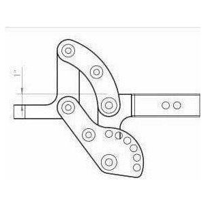 3" Clear Anodized Hitch Receiver 10" Drop 16K