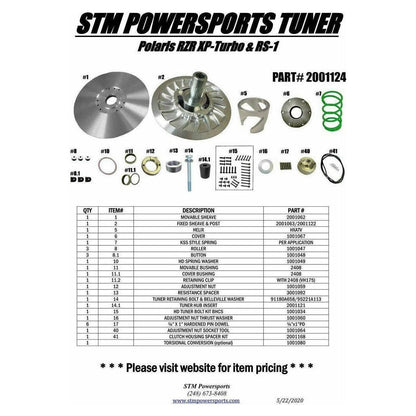 Polaris RZR XP Turbo Tuner Secondary Clutch