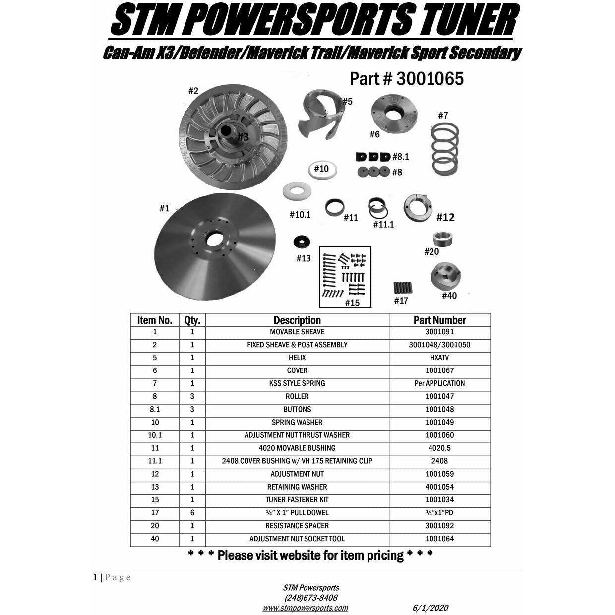 Can Am Tuner Secondary Clutch