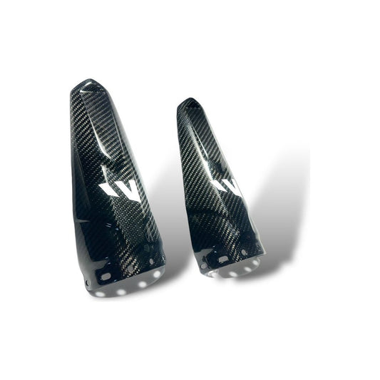 Can Am Maverick R Carbon Fiber Rear Shock Guard Set